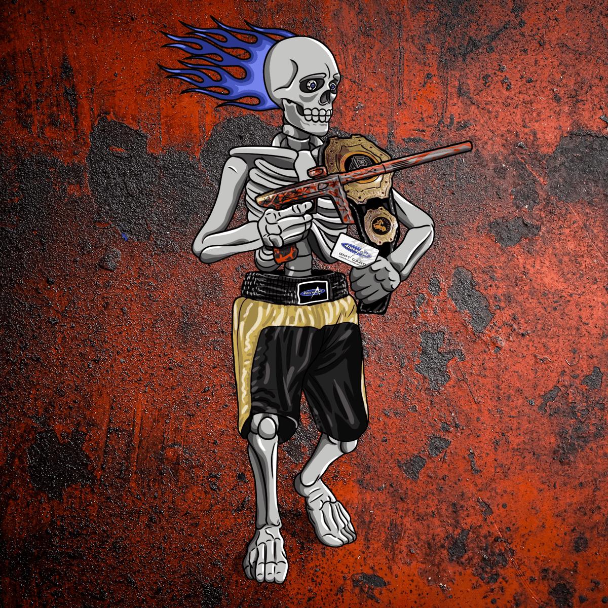 Adrenaline Skully Nft Wilrocs In Champion With Wild Flame And Ring main image 1