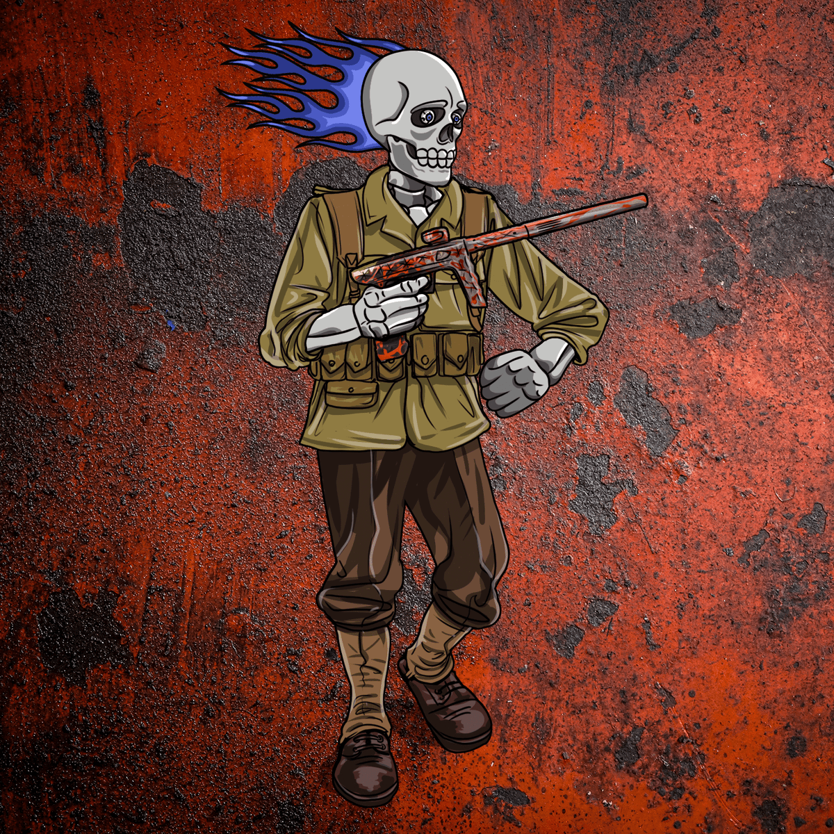 Adrenaline Skully Nft 300 In Woods With Gloves