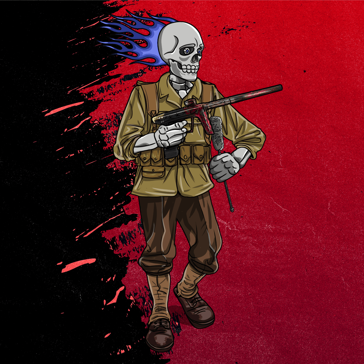 Adrenaline Skully Nft Regiment In Bones With Swab