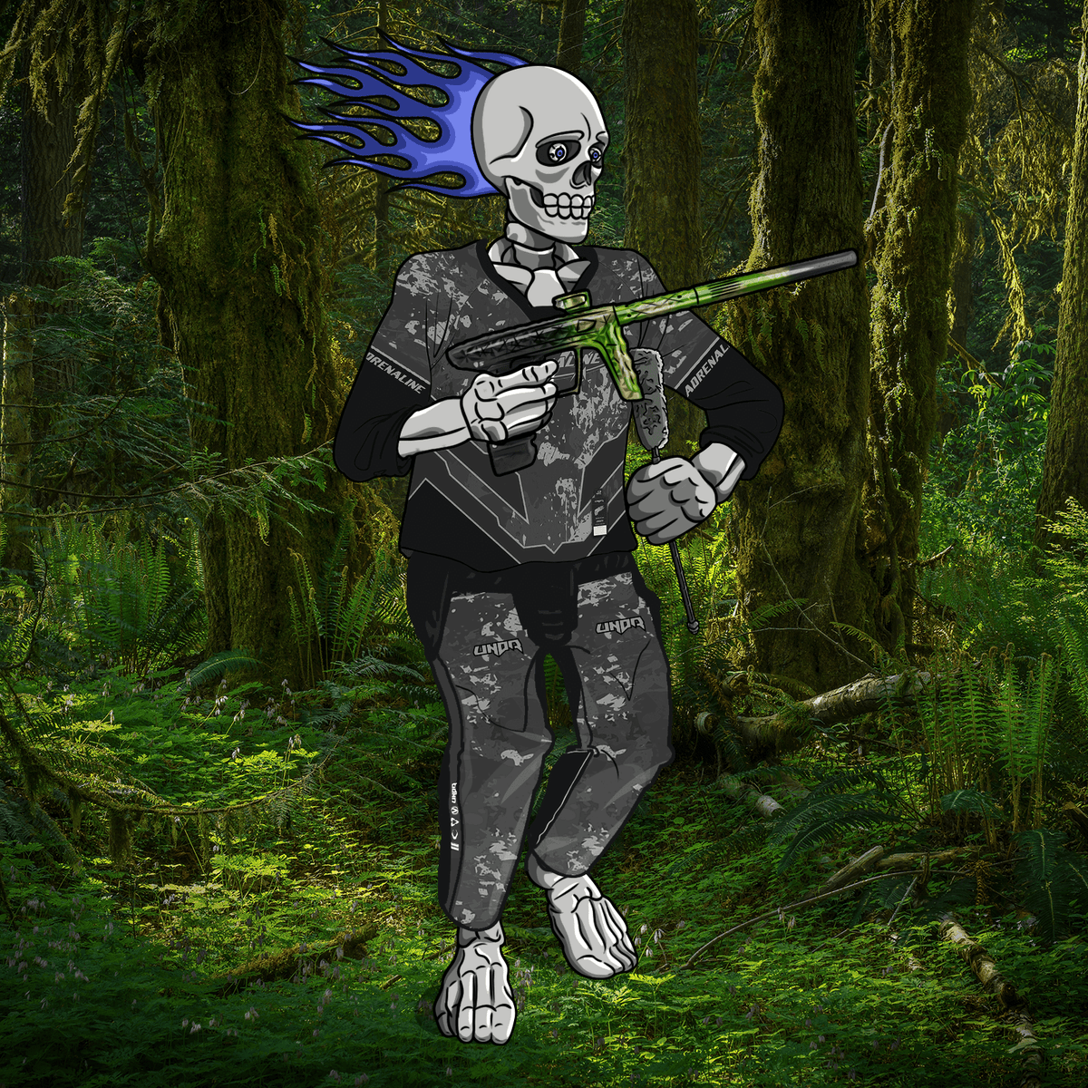 Adrenaline Skully Nft Unger Games In Casual With Headband And Ring