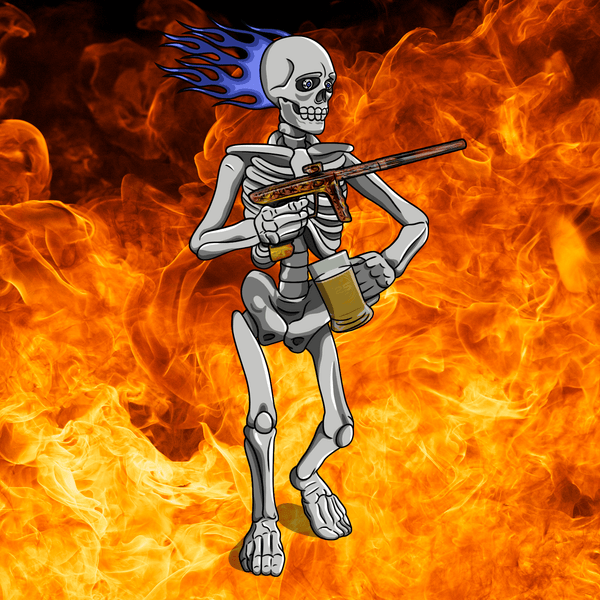 Adrenaline Skully NFT - Fire in Bones with Mug - Adrenaline