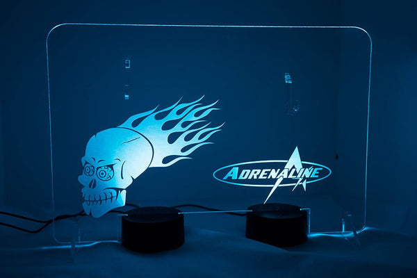 Lighted Adrenaline Display Stand - Clear with Dual Multi-Color LED Arrays - Adrenaline